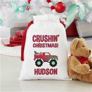 Construction & Monster Trucks Personalized Christmas Santa Sack - Small