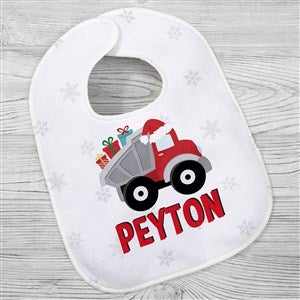 Personalized Christmas Baby Bibs - Construction & Monster Trucks - 42774