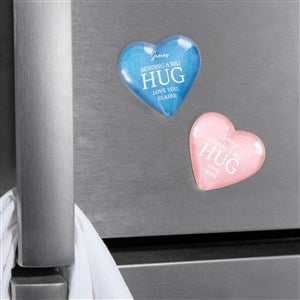 Sending Hugs Personalized Mini Heart Magnet - 42779