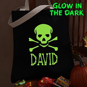 Glow-in-the-Dark Skull Treat Bag