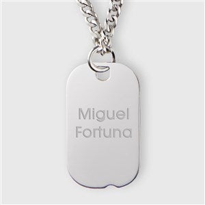 Engraved Dad Sterling Silver Dog Tag  - 42923