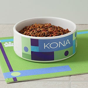 Personalized Designer Pet Bowls - Large