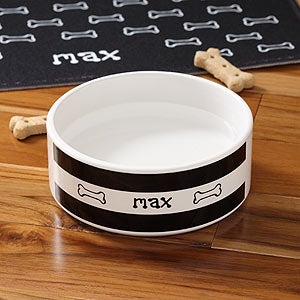 Personalized Ceramic Pet Bowls - Doggie Diner Small