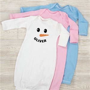 Smiling Snowman Personalized Baby Gown