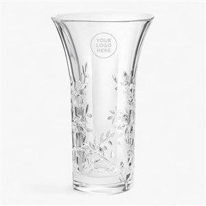 Corporate Engraved Vera Wang Crystal Leaf Vase  - 43010
