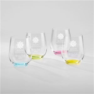 Corporate Engraved Riedel O' Happy Wine Glass Bar Set  - 43029