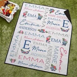 Blooming Baby Personalized Outdoor Baby Blanket