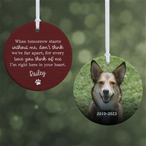 Pet Memorial Personalized Ornament- 2.85 Glossy - 2 Sided