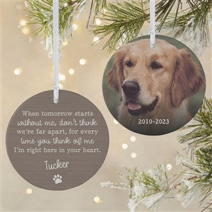 Pet Memorial Personalized Ornament- 3.75 Matte - 2 Sided