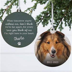 Pet Memorial Personalized Ornament- 3.75 Wood - 2 Sided