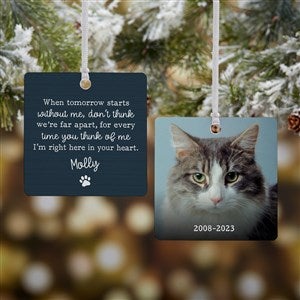 Pet Memorial Personalized Ornament- 2.75 Metal - 2 Sided