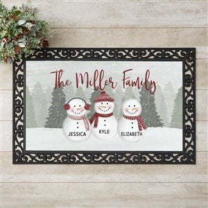 Watercolor Snowman Personalized Doormat- 20x35