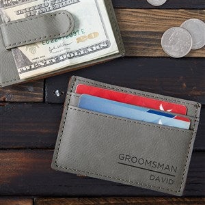 The Groomsman Personalized Money Clip Wallet
