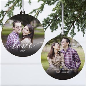 Love Photo  Personalized Ornament-3.75 Wood - 2 Sided