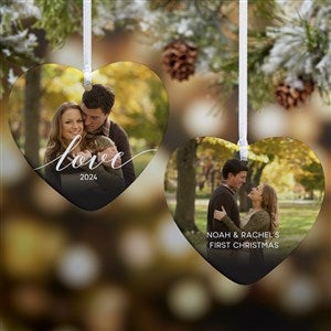 Love Photo Personalized Heart Ornament- 3.25 Glossy - 2 Sided