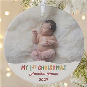 Bundle Of Joy Personalized First Christmas Photo Ornament - Large