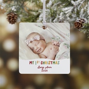 Bundle Of Joy Personalized First Christmas Photo Ornament - Metal