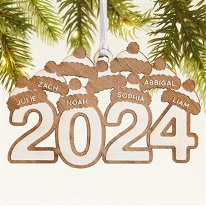 2024 Personalized Wood Christmas Ornament - White