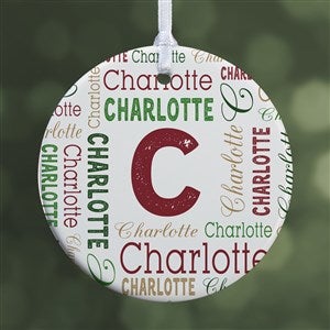 Christmas Repeating Name Personalized Ornament - Glossy
