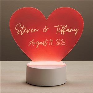 Scripted In Love Personalized Heart LED Sign