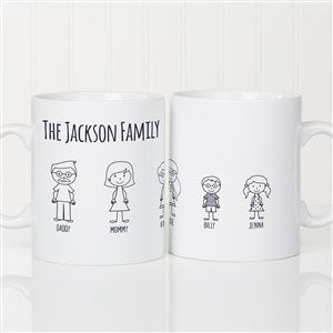 Stick Figure Family Personalized 30 oz. Oversized Coffee Mug - 43172