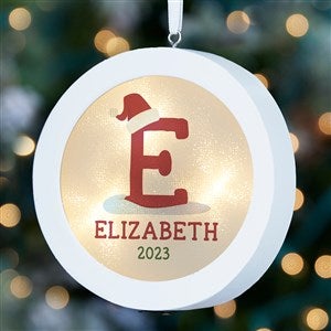 Initially Santa Personalized LED Light Ornament  - 43226