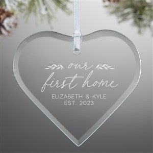 Our First Home Heart Personalized Christmas Ornament