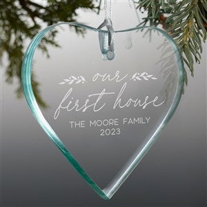 Our First Home Heart Personalized Christmas Ornament - Premium