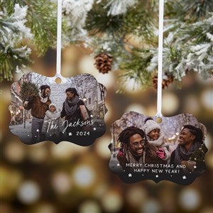 Starburst Photo Personalized Metal Ornament