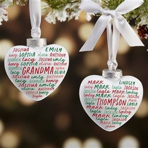 Grateful Heart Deluxe Personalized Heart Ornament