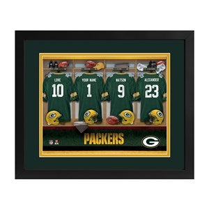 Green Bay Packers NFL Personalized Locker Room Print