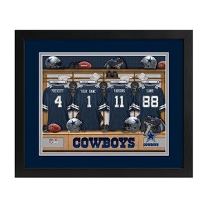 Dallas Cowboys NFL Personalized Locker Room Print