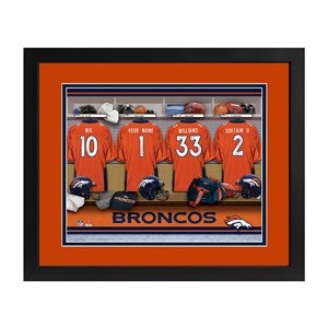 Denver Broncos NFL Personalized Locker Room Print