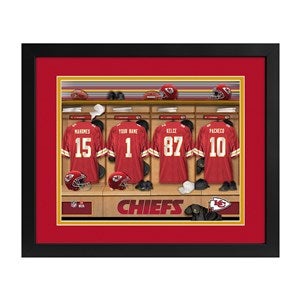 Kansas City Chiefs NFL Personalized Locker Room Print