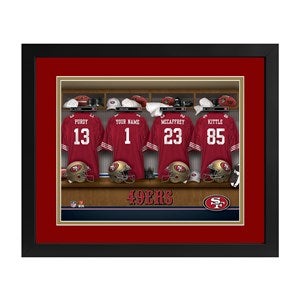 San Francisco 49ers NFL Personalized Locker Room Print
