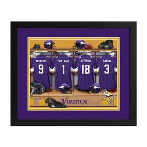 Minnesota Vikings NFL Personalized Locker Room Print
