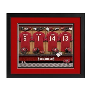 Tampa Bay Buccaneers NFL Personalized Locker Room Print
