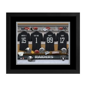 Las Vegas Raiders NFL Personalized Locker Room Print