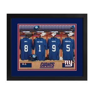 New York Giants NFL Personalized Locker Room Print