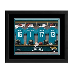 Jacksonville Jaguars NFL Personalized Locker Room Print