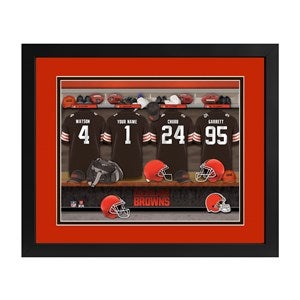 Cleveland Browns NFL Personalized Locker Room Print