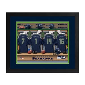 Seattle Seahawks NFL Personalized Locker Room Print