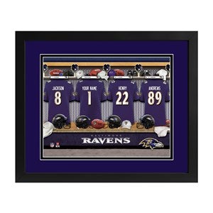 Baltimore Ravens NFL Personalized Locker Room Print