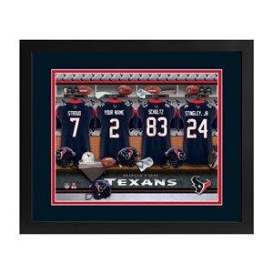 Houston Texans NFL Personalized Locker Room Print