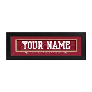 San Francisco 49ers NFL Personalized Name Jersey Print