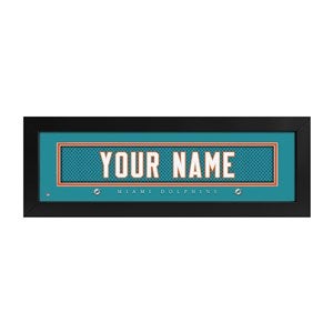 Miami Dolphins NFL Personalized Name Jersey Print
