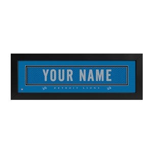 Detroit Lions NFL Personalized Name Jersey Print