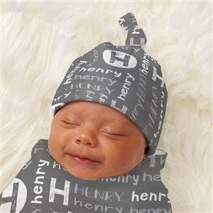 Youthful Name Personalized Baby Top Knot Hat