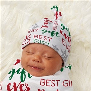 Best Gift Ever Personalized Baby Top Knot Hat