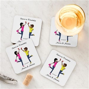 Cheers to Friendship philoSophie's® Personalized Coaster-2 Friends